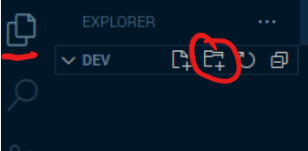 Create a new folder in VS Code